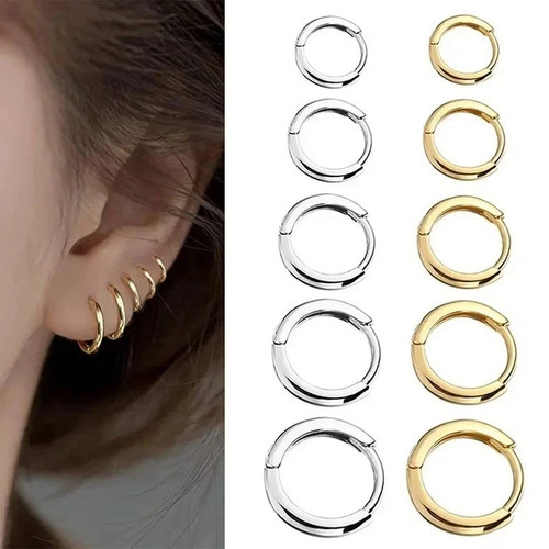 Small huggie hoop earrings - hoop,