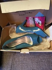 Mauve Blue Peep Toe Shoes