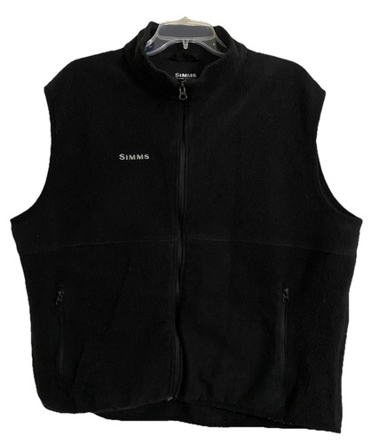 Simms black fleece - black, vest