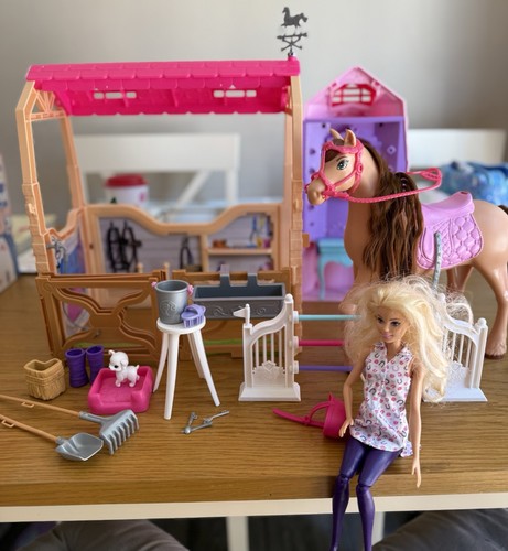 Barbie horse stable with - barbie,