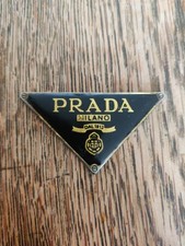 Vintage Prada Milano Triangle Handbag Badge Emblem original