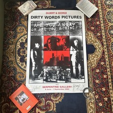 Gilbert & George Dirty Words Pictures signed poster Serpentine Gallery 2002
