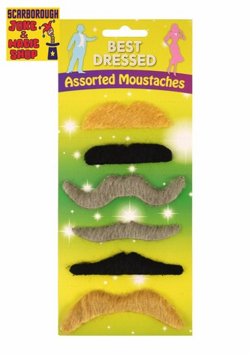 Assorted fake moustaches - assorted, moustaches~6