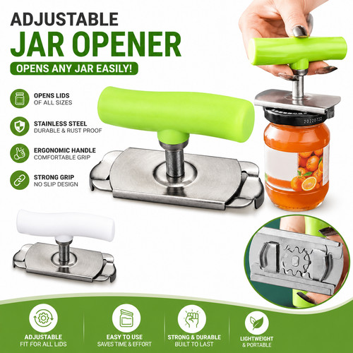 Stainless steel jar opener - stainless,