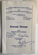 1973  cricket dinner menu