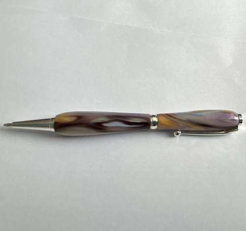 Hand turned multi - hand-turned, multi-coloured