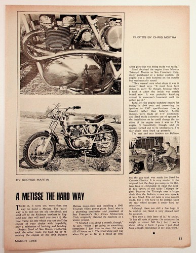 Vintage 1966 metisse triumph - 1966,