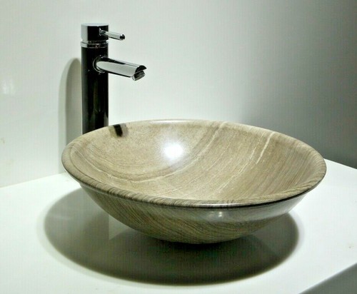 Marble stone round basin sink - marble,