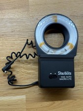 Starblitz 1000 Auto Macro Lite Ring Flash For DSLR SLR Sync Lead Tested Working