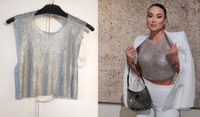 Zara Silver Rhinestone Open