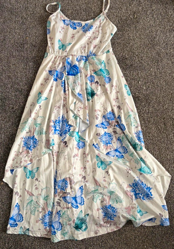 White blue floral satin lace - floral,