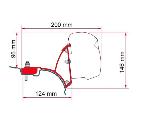 Fiamma motorhome f43 t6 - vw, t5/t6