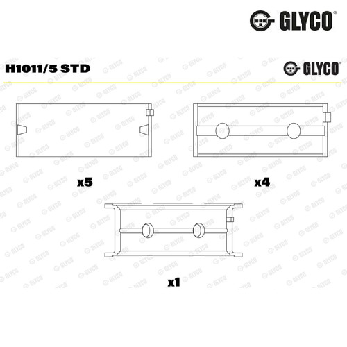 Crankshaft bearing glyco - crankshaft,
