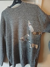 F&F Women's Grey Star Jumper