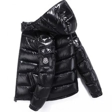 Hot Men's Shiny Down Jacket Winter Warm Keep Hooded Black Coat Tops New