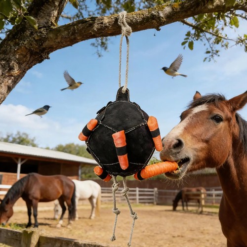 Horse carrot slow feeder hay - carrot,