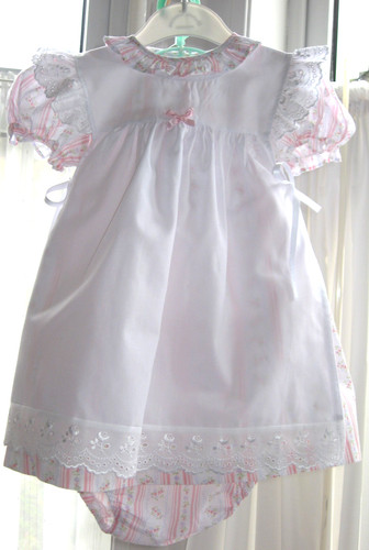 Floral pink stripe baby dress - baby,