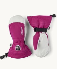 Hestra Army Leather Heli Ski Junior Mitt Fuchsia, Size 6,  Brand New