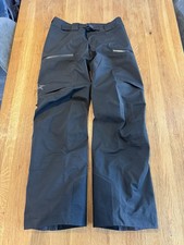 Arcteryx Sabre Gore-Tex Snow Pants Size M Black Men Good Conditions.