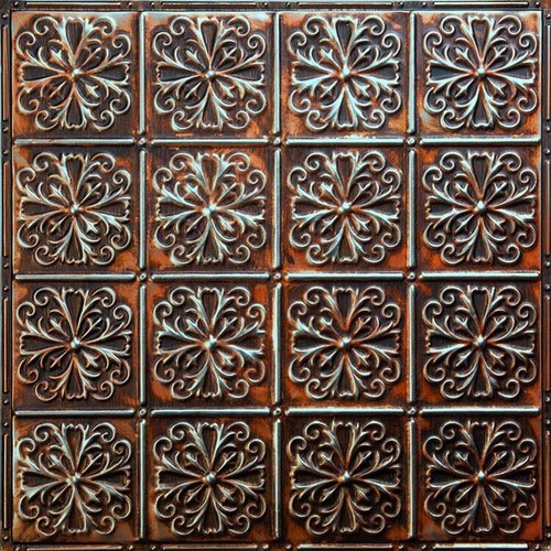 Painted tin ceiling - painted,