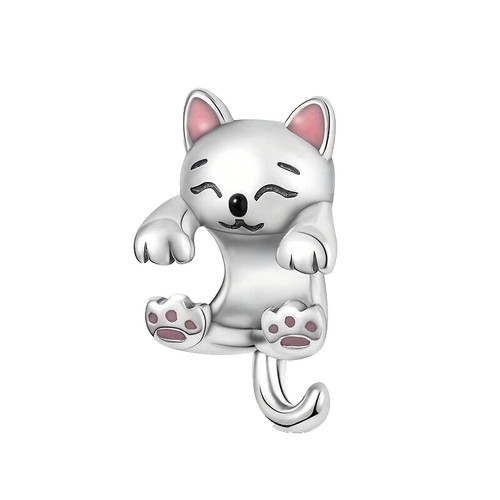 Cat lover charm - charm, sterling