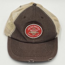 Jeremiah Weed Southern Style Sweet Tea Brown Snapback Trucker Hat - VGC