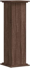 Tall Brown Oak Plant Stand 100cm Modern Wood Pedestal Table for Home Decor