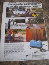KEW HOBBY PORTABLE HIGH PRESSURE CLEANER TRAFALGAR EQUIPMENT  ADVERT A4 FILE 49