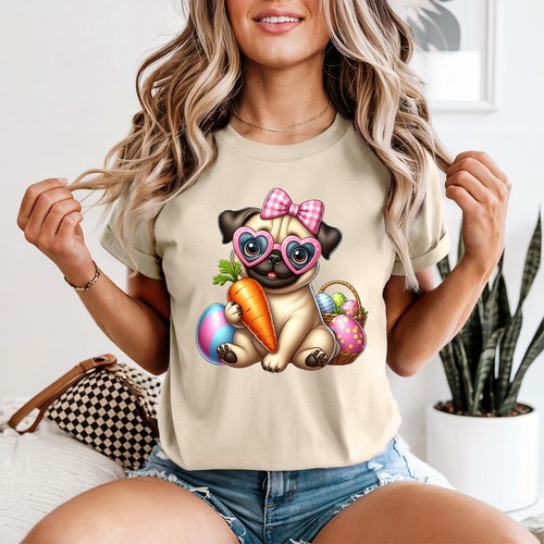 Cute pug womens - pug, t-shirt