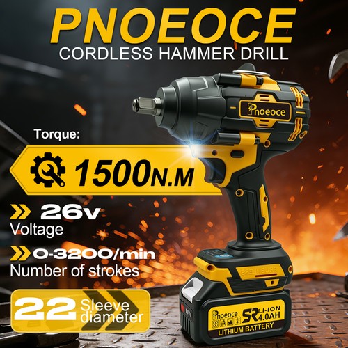 Impact gun cordless wrench - 1/2,