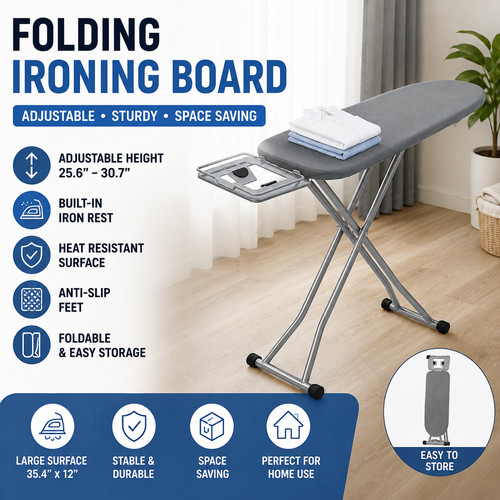 Folding ironing board - ironing,