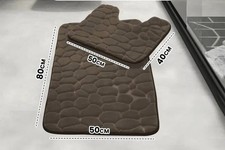 Super Soft Non Slip 2PC Pebble Bath Mat Set Pedestal  Toilet Bathroom Rugs