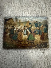 Vintage Folk Art Oil Painting