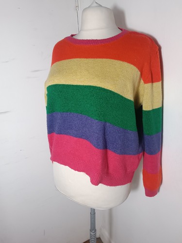 Bright rainbow happy jumper - bright,