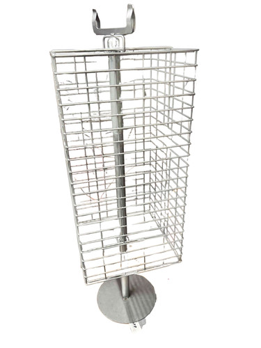 Square turning display - turning, cage