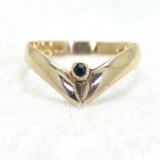 Sapphire Wishbone 9ct Yellow