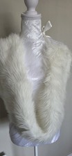 Elegant White Faux Fur Scarf
