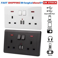 Double Wall Plug Socket 2Gang