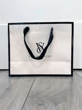 VICTORIAS SECRET SIGNATURE LARGE VINTAGE LOGO GIFT BAG RIBBON HANDLE CHRISTMAS 