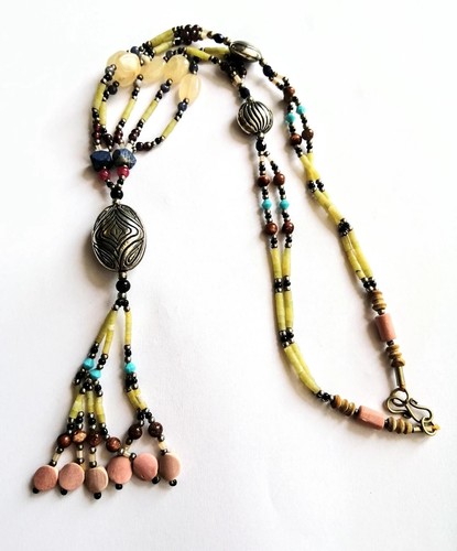 Gemstone beaded tassel