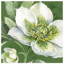 Elegant Christmas Rose Green