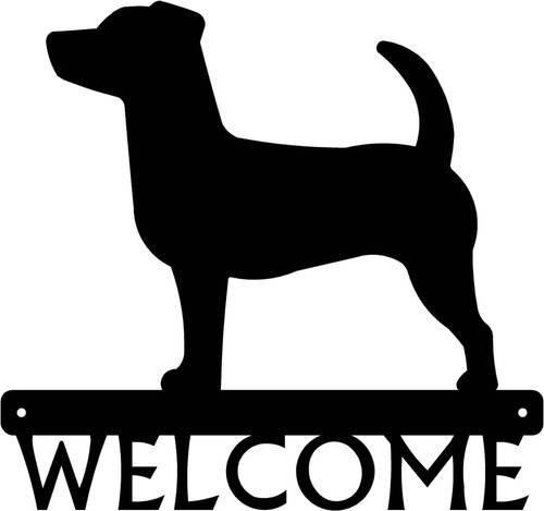 Jack russell dog welcome sign - jack,