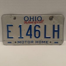 Ohio license Plate Motor Home