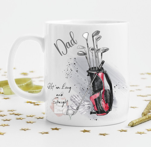 Personalised golf bag mug - personalised,