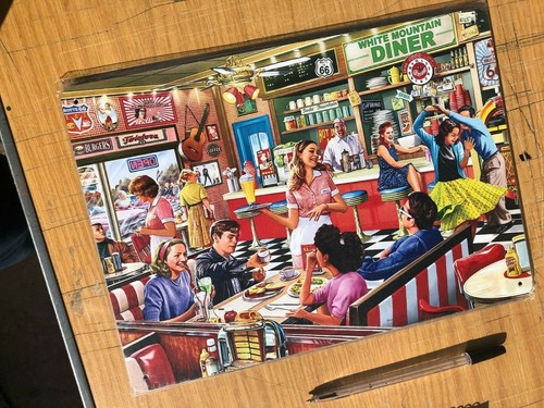 American diner scene - american,