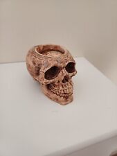 skull tea light candle holder