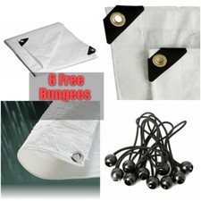 WHITE REINFORCED TARPAULIN
