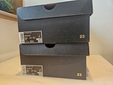 Bundle of 2 x EMPTY Jordan 1 Mid Shoe Boxes with Tissue Paper Men's UK 8.5 Label