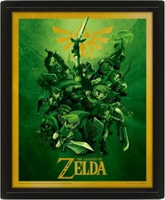 The Legend of Zelda 10 x 8'' 3D Framed Poster Framed New