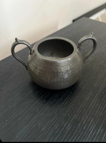 Antique pewter sugar - antique,